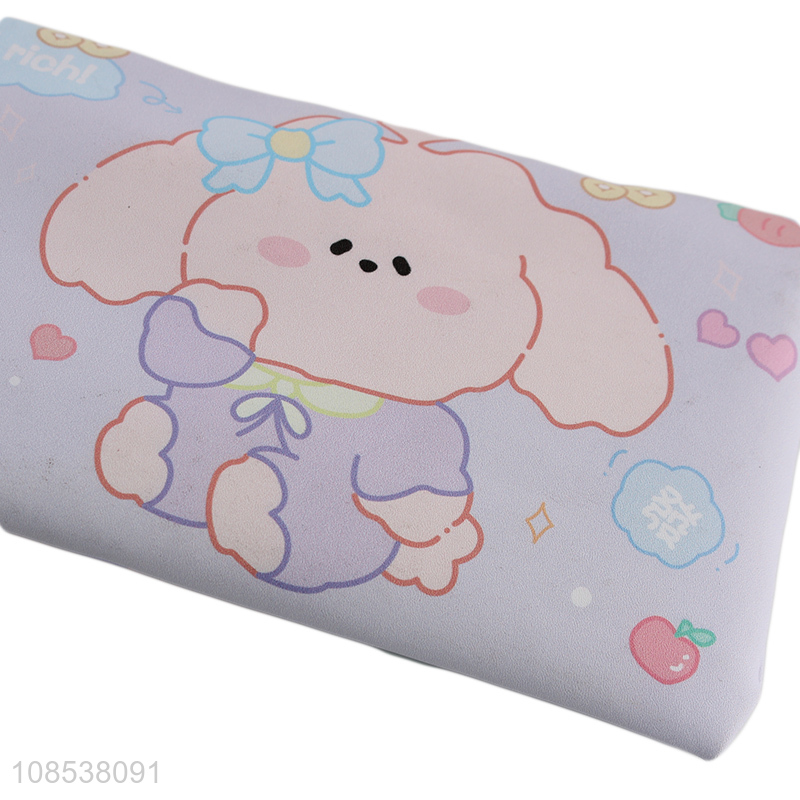 Wholesale cute cartoon prints pu leather pencil bag for kids