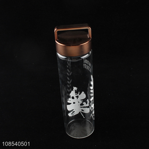 China factory portable glass water bottle drinking bottle