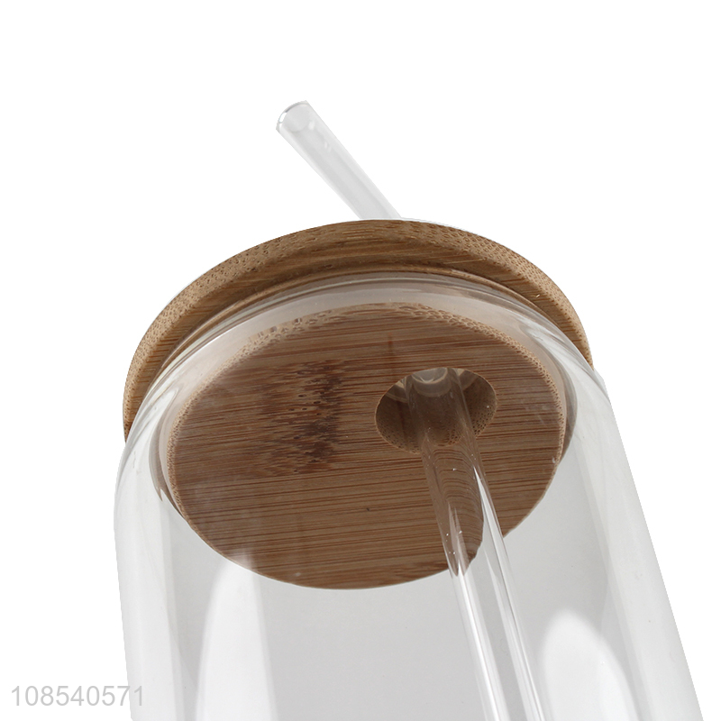 Top products glass water cup milk mug with straw