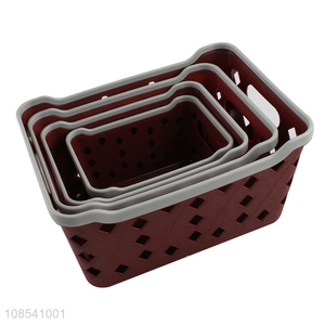 China factory household imitation leather storage basket for sale