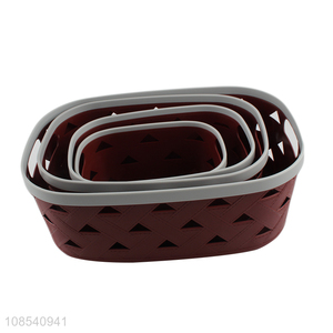 Yiwu market durable home storage basket with handle