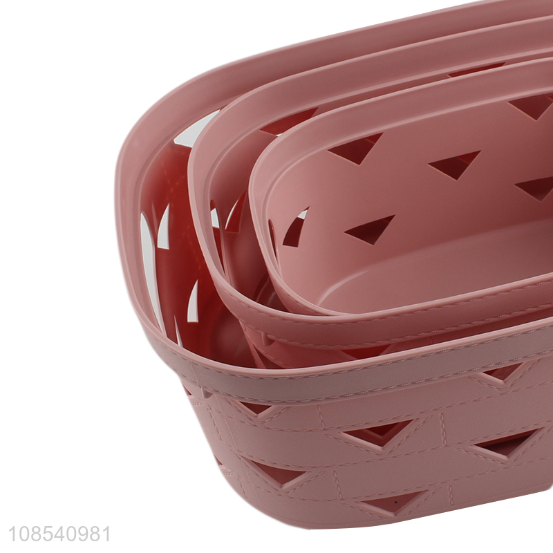 Most popular household imitation leather storage basket for sale