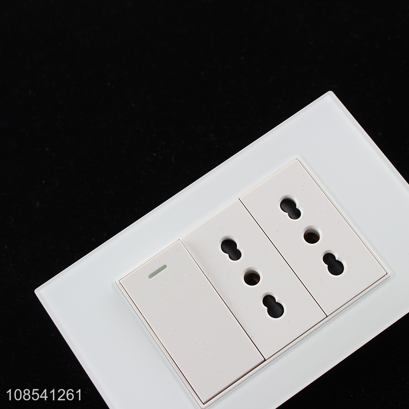 Factory supply Italian wall outlet with panel push button switch