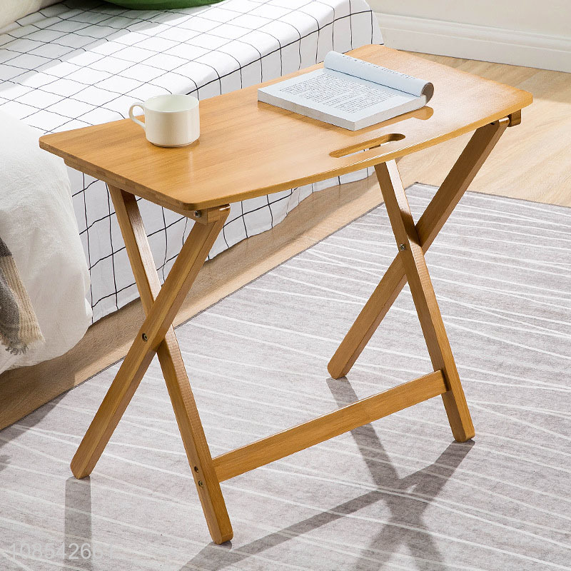 Wholesale household folding bamboo study desk and stool set for chilldren