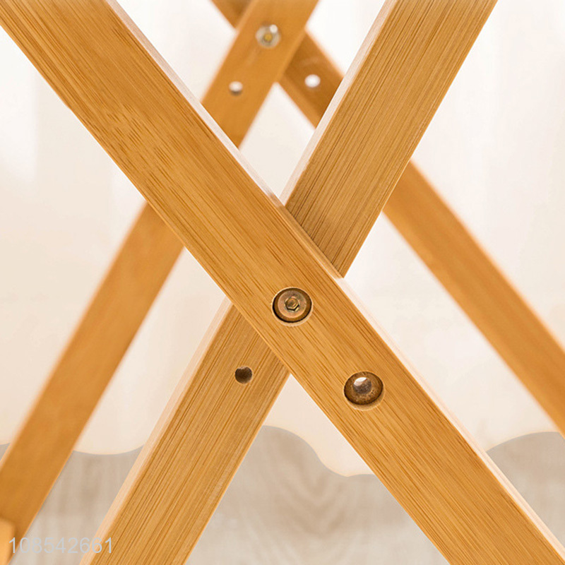 Wholesale household folding bamboo study desk and stool set for chilldren