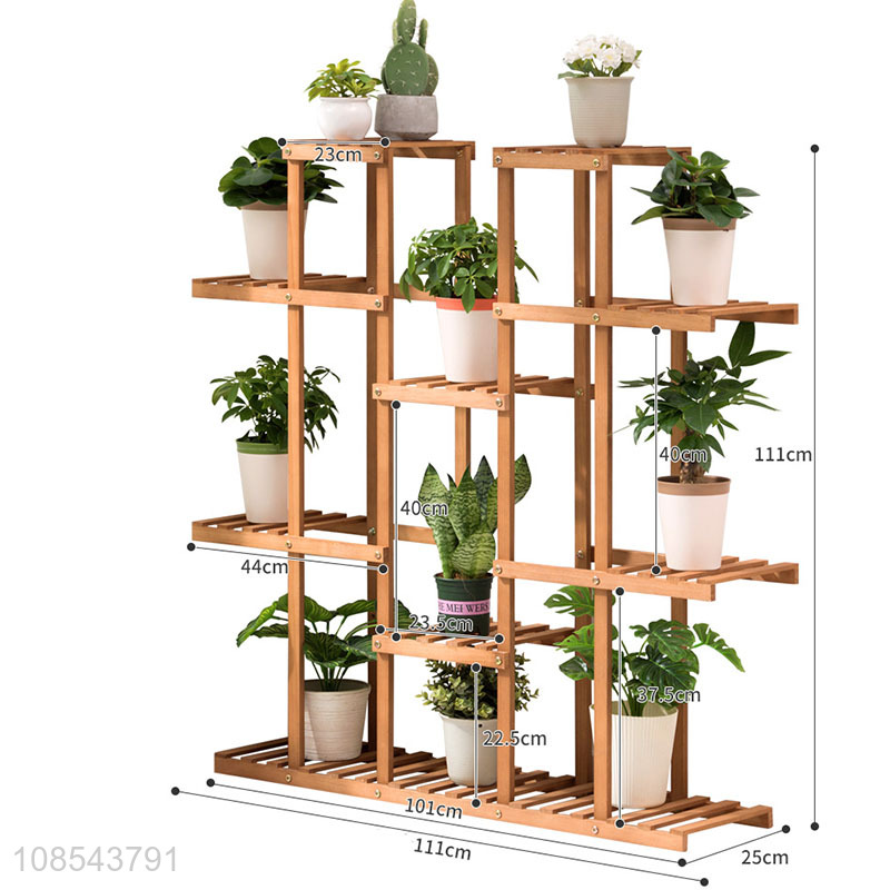 Wholesale indoor multi layer wooden plant stands potted plant rack