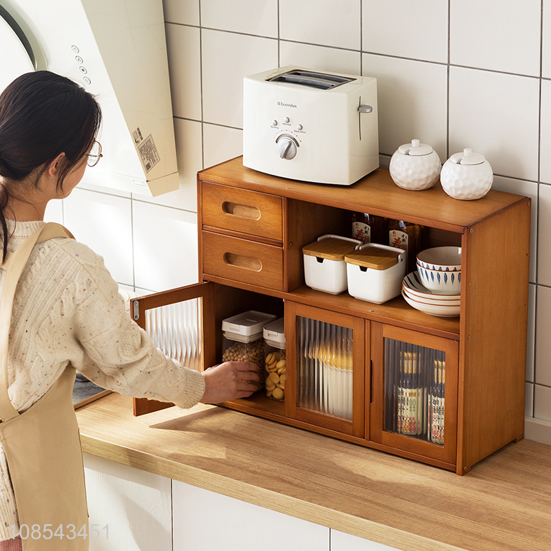 Wholesale kitchen cabinet microwave oven seasoning box storage cabinet