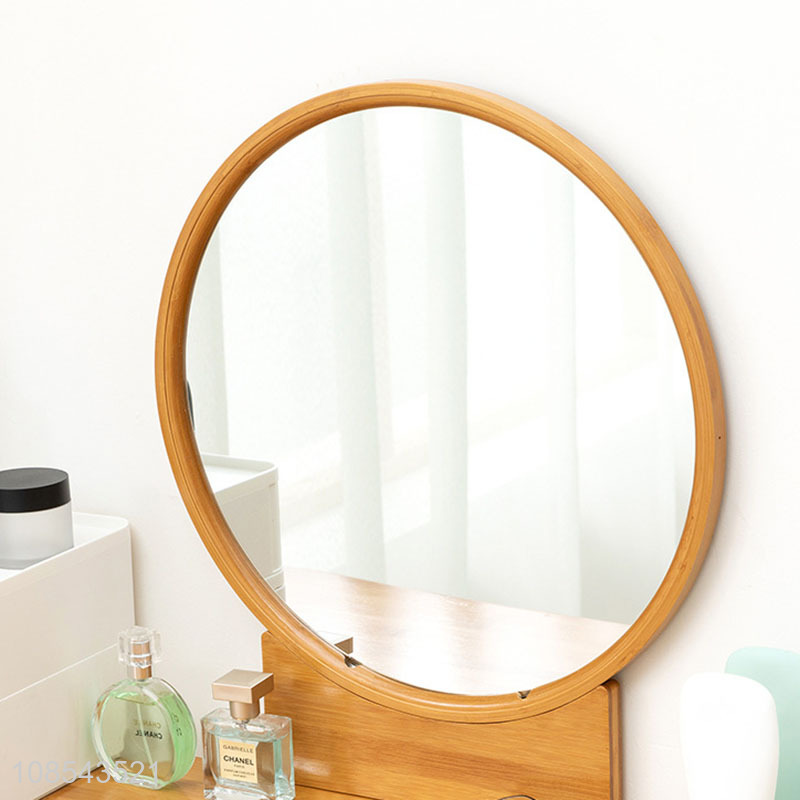 Wholesale bedroom furniture eco-friendly bamboo dresser with makeup mirror