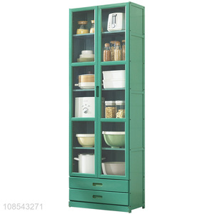 Wholesale bamboo kitchen cabinet oven rack cooking utensil storage cabinet