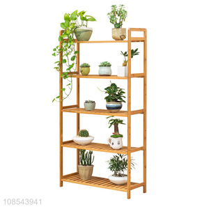 China wholesale bamboo plant stand flower pot stand