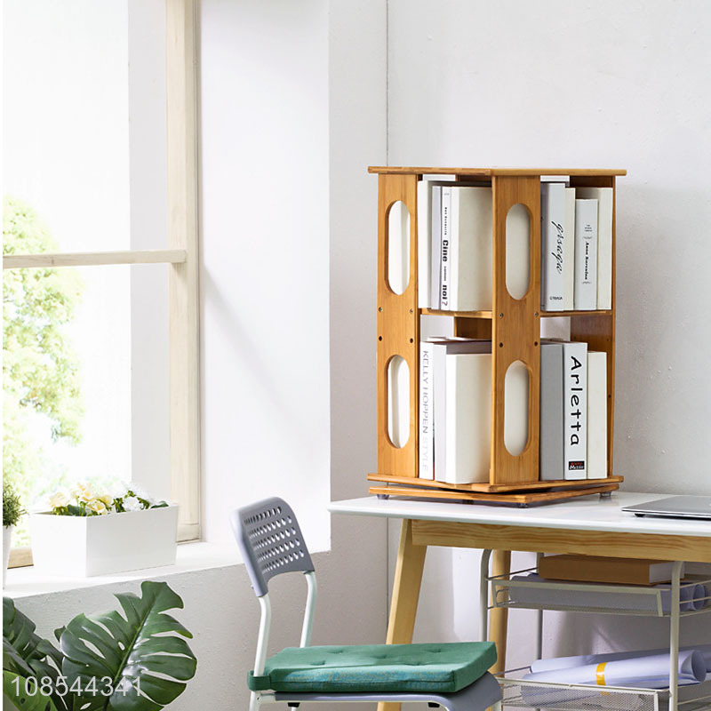 Hot items rotatable desktop bookshelf for office