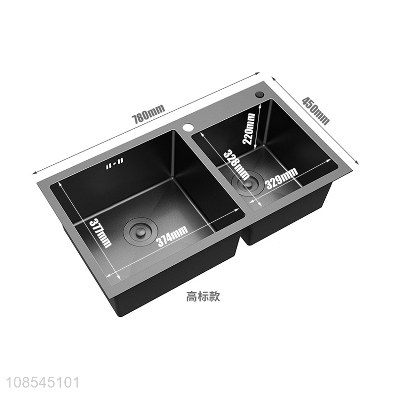 New arrival household stainless steel double sink kitchen sink