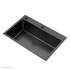 Hot products black stainless steel kitchen single sink