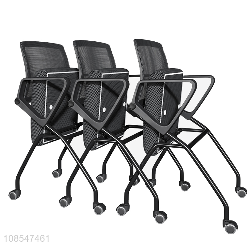 Factory supply study office stackable chairs with wheels