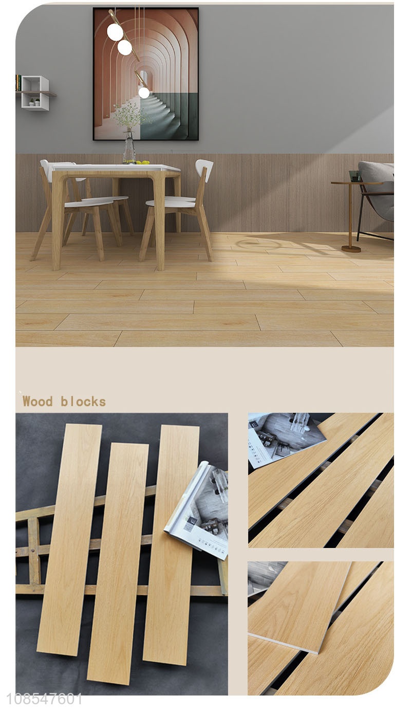 Online wholesale imitation wood grain tile living room non-slip floor tile