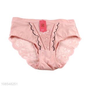 Wholesale women plus size underwear sexy lace brief panties