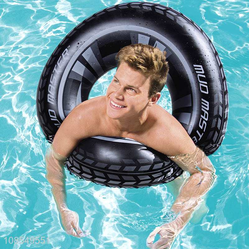 Factory price pvc inflatable tire swimming ring for adult