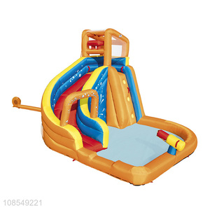 Factory price inflatable amusement water park with slide for kids