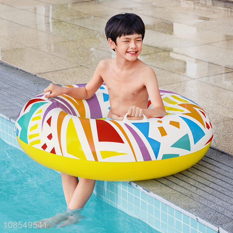 High quality inflatable pool floats swimming ring with handles