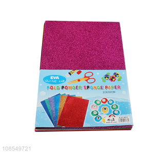 Hot products kids diy glitter sponge paper foam paper