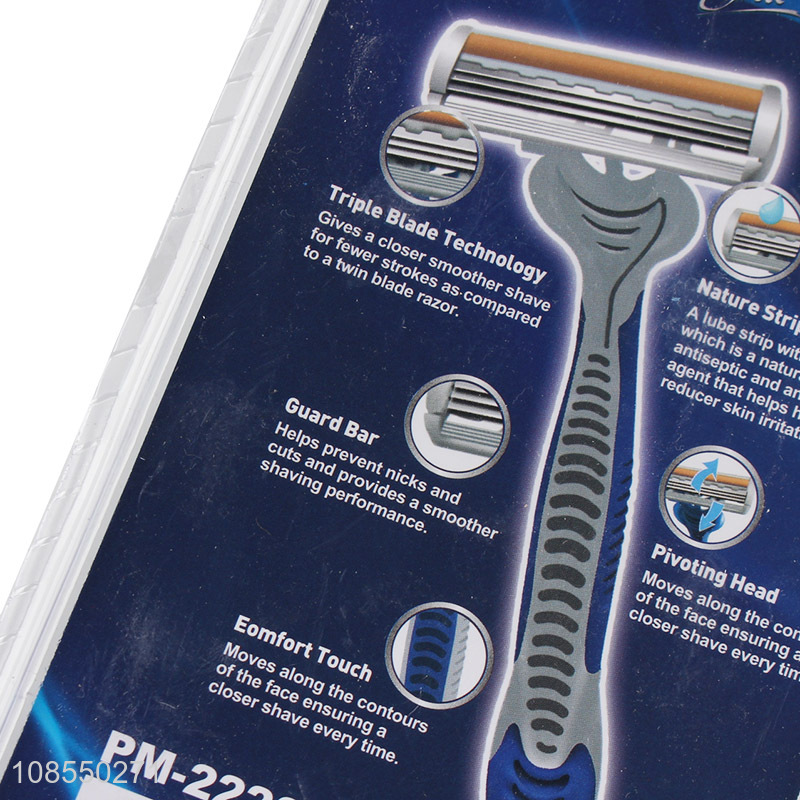 Latest design portable disposable razor with rubber handle