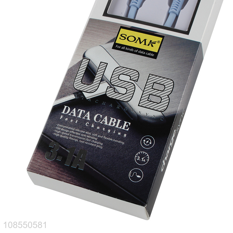 Wholesale 3.1A fast charging micro usb cable for Android phone