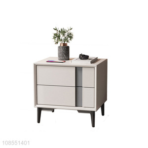 Top quality solid wood modern leather nightstands for sale