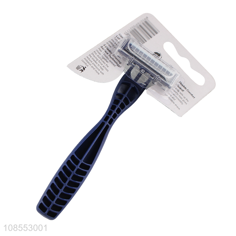 Wholesale stainless steel triple blades disposable razors for adult