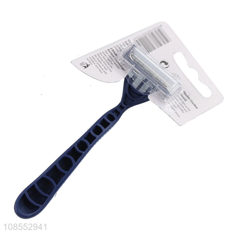 Factory supply triple blades disposable razors for sensitive skin