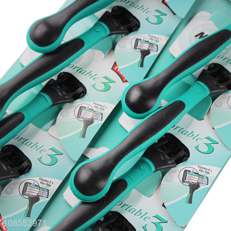 Wholesale triple blades disposable razors shaving razors for men