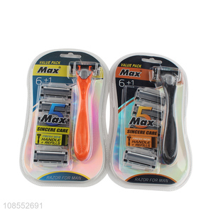 High quality 5 blades disposable razors with lubricating strip