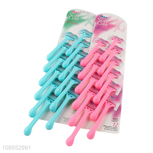 Wholesale twin blades disposable shaving razors for all type skins