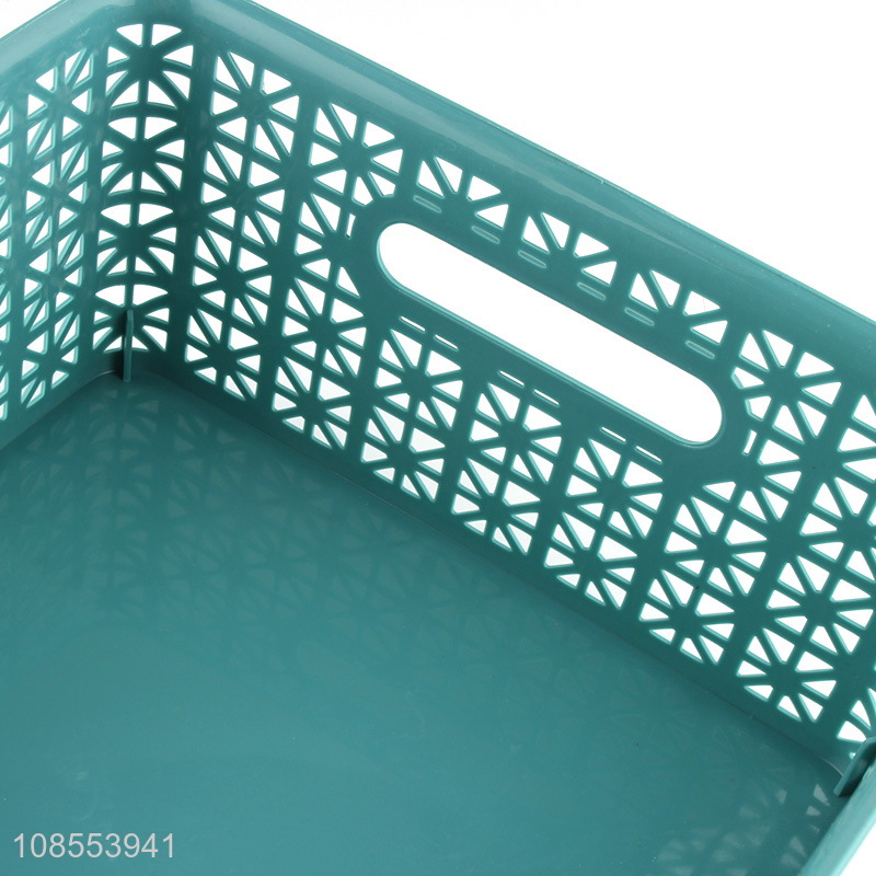 Best quality multi-function plastic storage basket with handles for kitchen