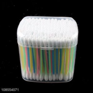 Wholesale 200pcs disposable plastic stick cotton swabs for ears
