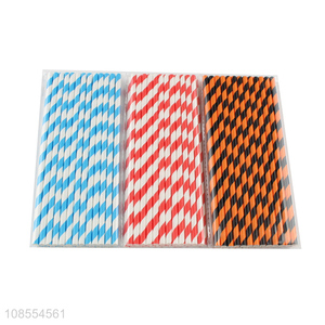 Factory price multicolor paper drinking straw for party