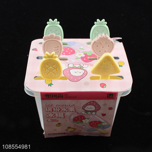 Most popular 6pieces fruit shape ice mould for household