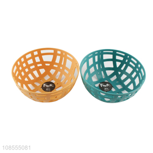 Wholesale from china round plastic fruit storage basket for home