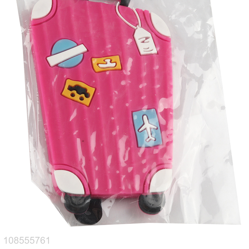 High quality pvc luggage tag with name ID card for backpack suitcase