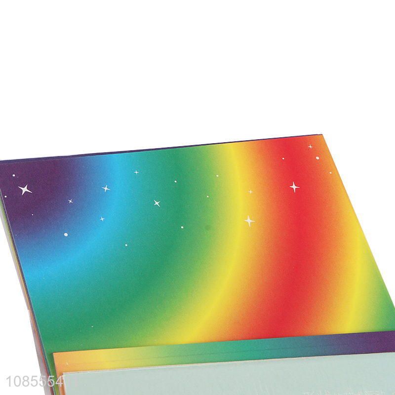 Factory supply 60 sheets rainbow color origami paper kit for kids