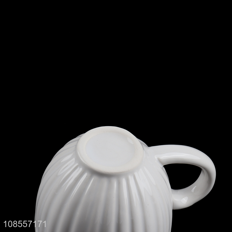 Factory price white ceramic coffee cup with saucer