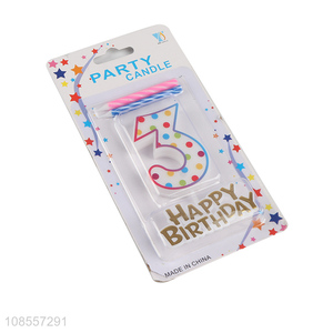 Wholesale from china colorful digital birthday candle