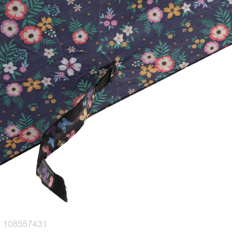 New style flower pattern foldable windproof umbrella for sale