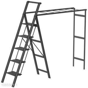 Low price multifunctional household folding drying rack telescopic ladder
