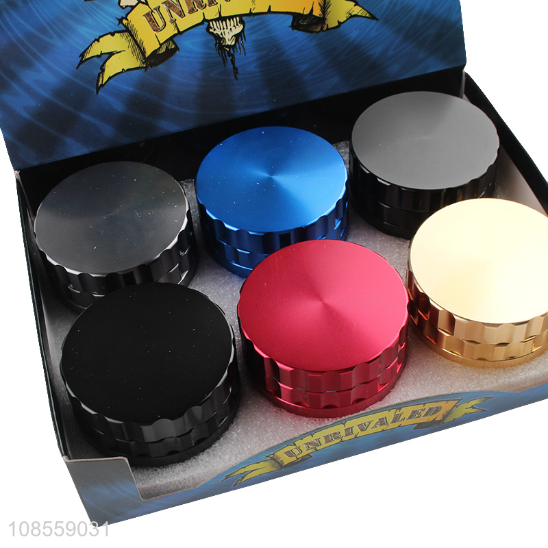 Wholesale 63mm 4 layered aluminum alloy herb tobacco grinders smoking accessories