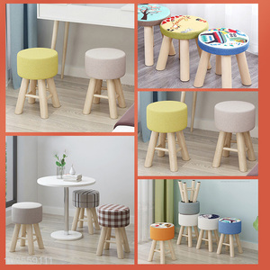Factory supply home shoes solid wood stool dining stools