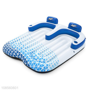 Top selling outdoor float inflatable lounger for 2-person