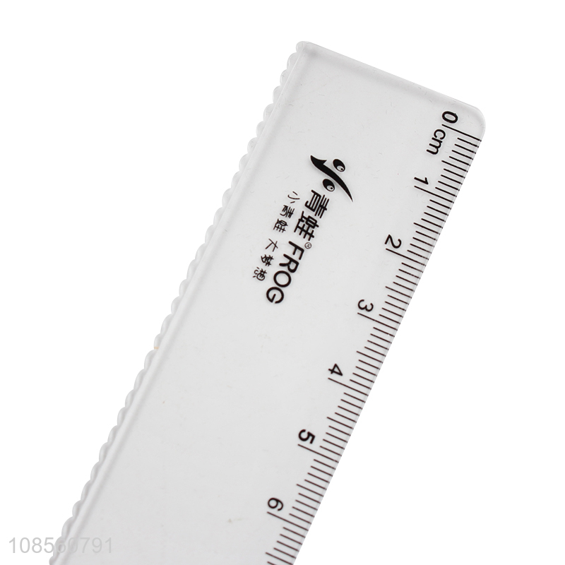 Low price 4pcs clear plastic ruler math set with protractor