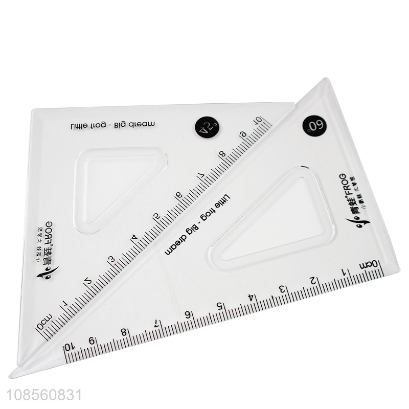 Bottom price 4pcs/set triangle ruler protractor set for drawing