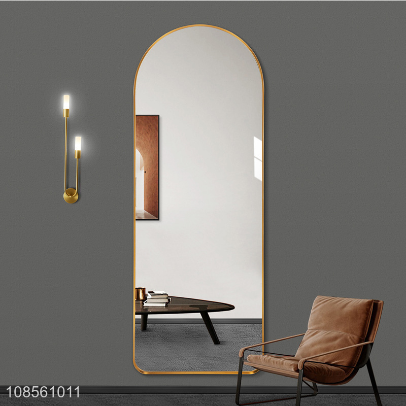 Good quality arch full-length mirror aluminum alloy framed wall mirror