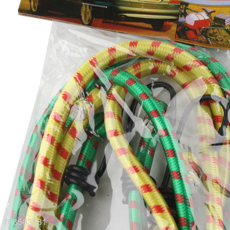 Wholesale 2pcs rubber bungee cord bicycle luggage strap with hook